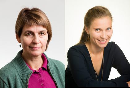 Head shots of the Fulbright Arctic Initiative Scholars 2018 Soili Nysten-Haarala and Daria Gritsenko