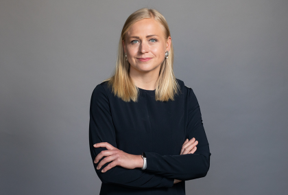 An official photo of Elina Valtonen, Minister for Foreign Affairs of Finland
