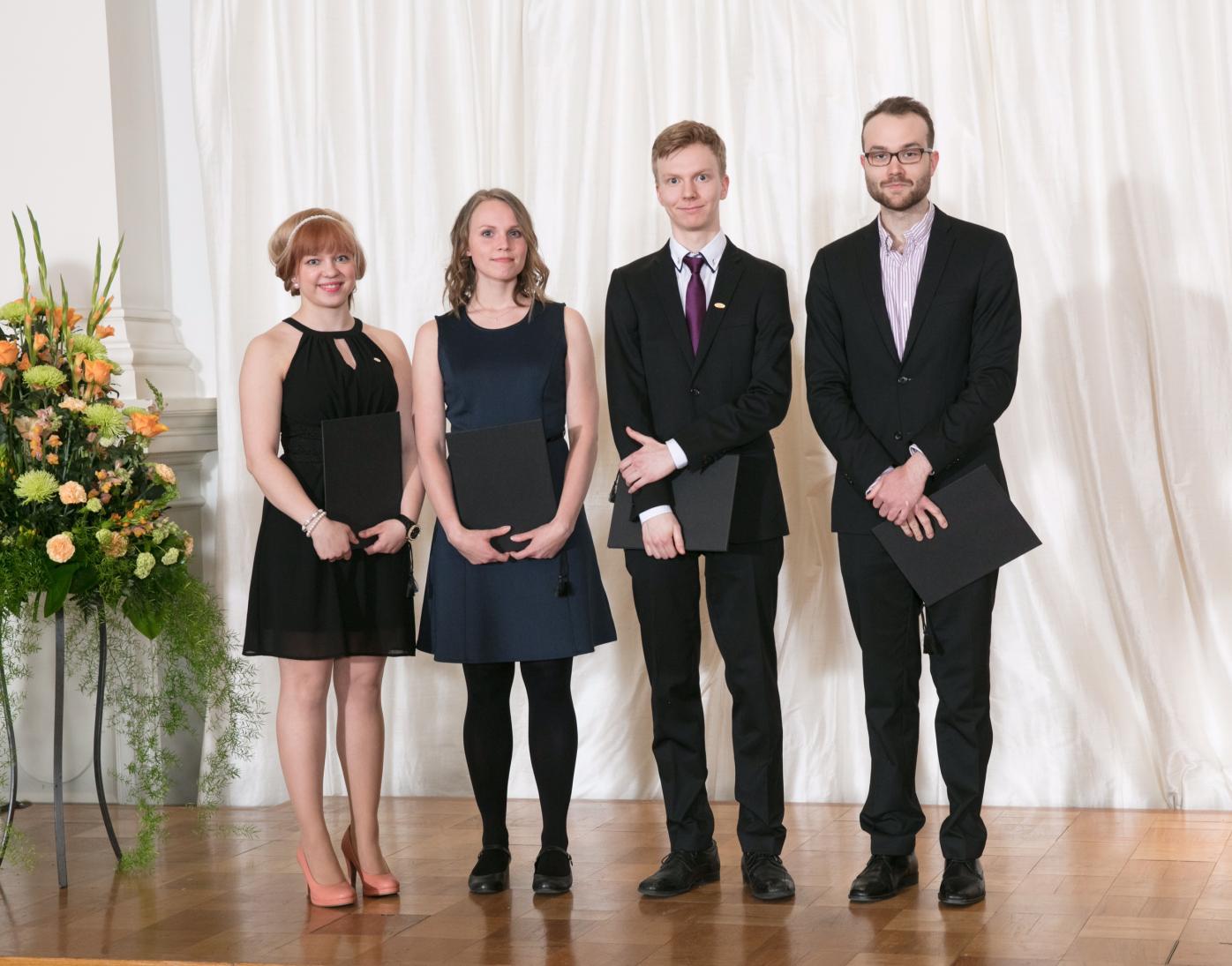 2017 Fulbright Finland Study of the U.S. Institutes for Student Leaders from Europe grantees with Fulbright Finland Underdraduate grantee at the Award Ceremony