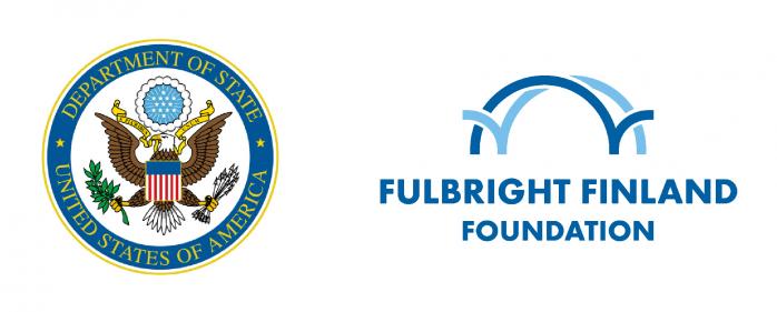 Logos on the Fulbright Finland Foundation and U.S.  Department of State