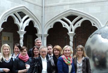 Alumni Affairs study tour participants at the University of Richmond