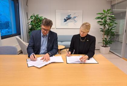 Fulbright Finland Foundation and University of Oulu sign a partnership agreement.