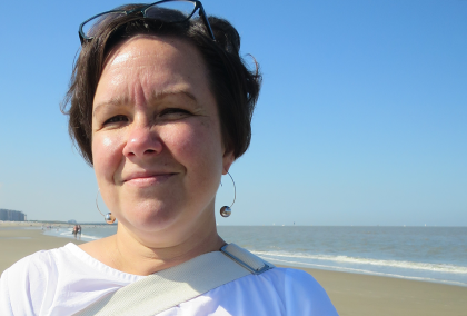 Photo of Ulla Hakanen on a sunny day on beach