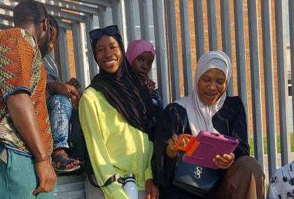 Larry Abdullai with his family