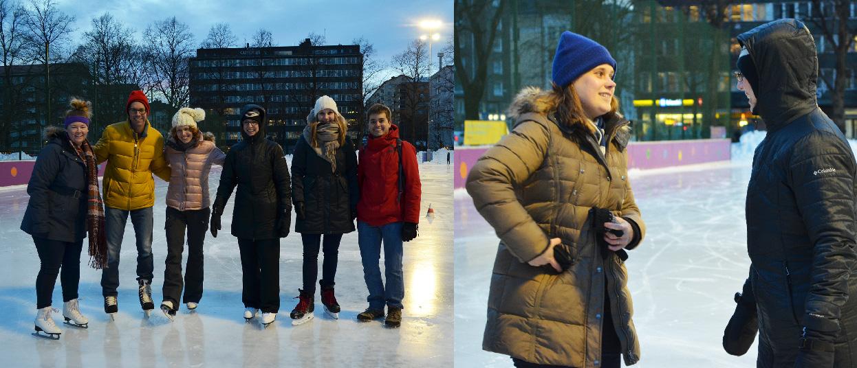 Fulbright Finland Alumni and 2016-2017 U.S. Fulbrighters ice skating