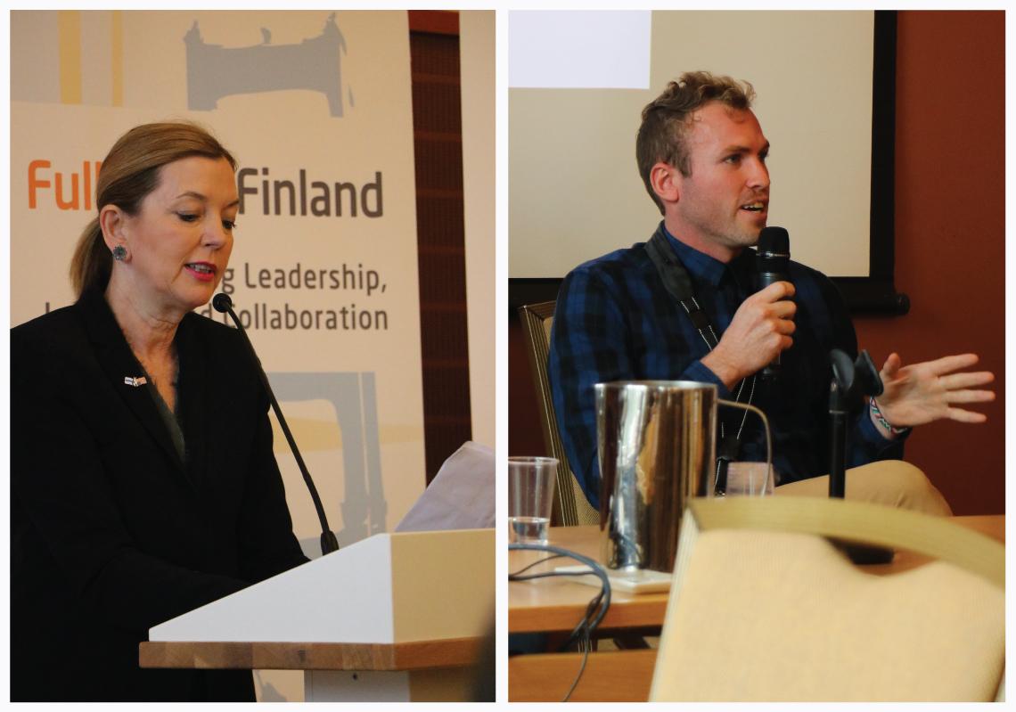 Assistant Secretary of State Marie Royce and Fulbright Finland Alum Andrew House
