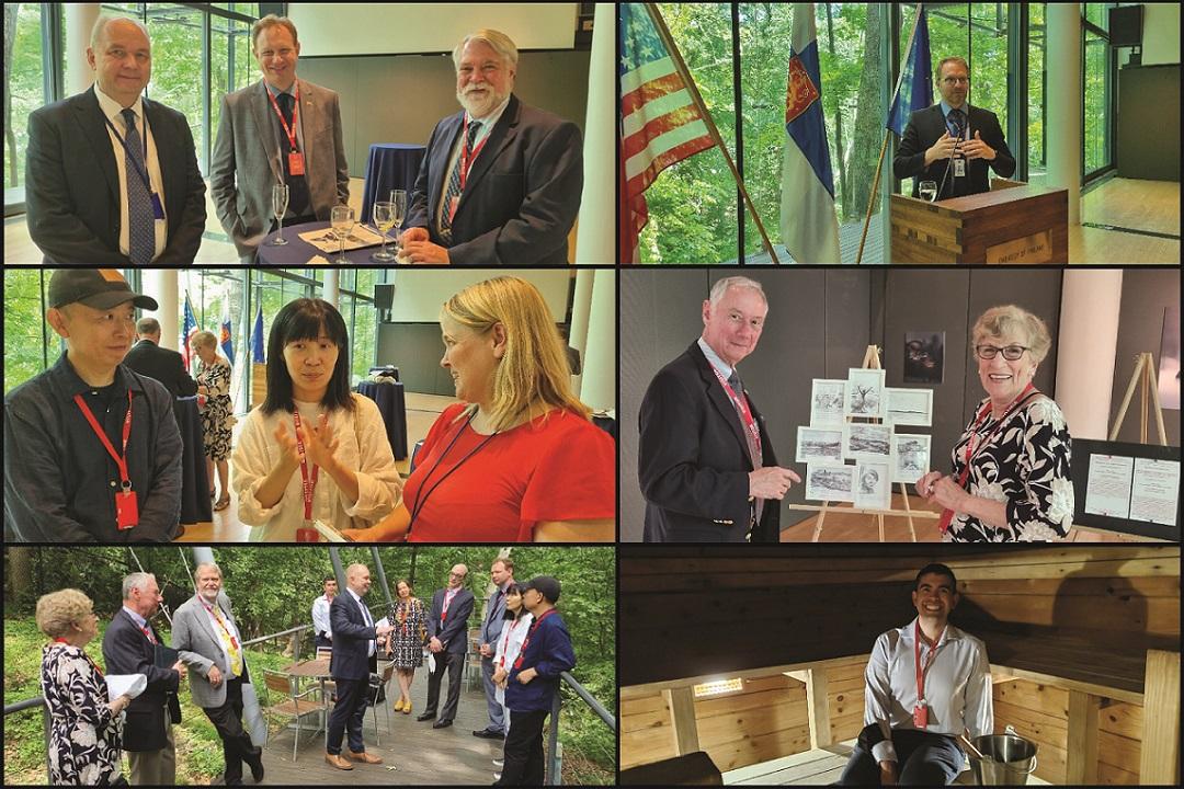 Photo collage of event participants at the Embassy of Finland in Washington D.C.