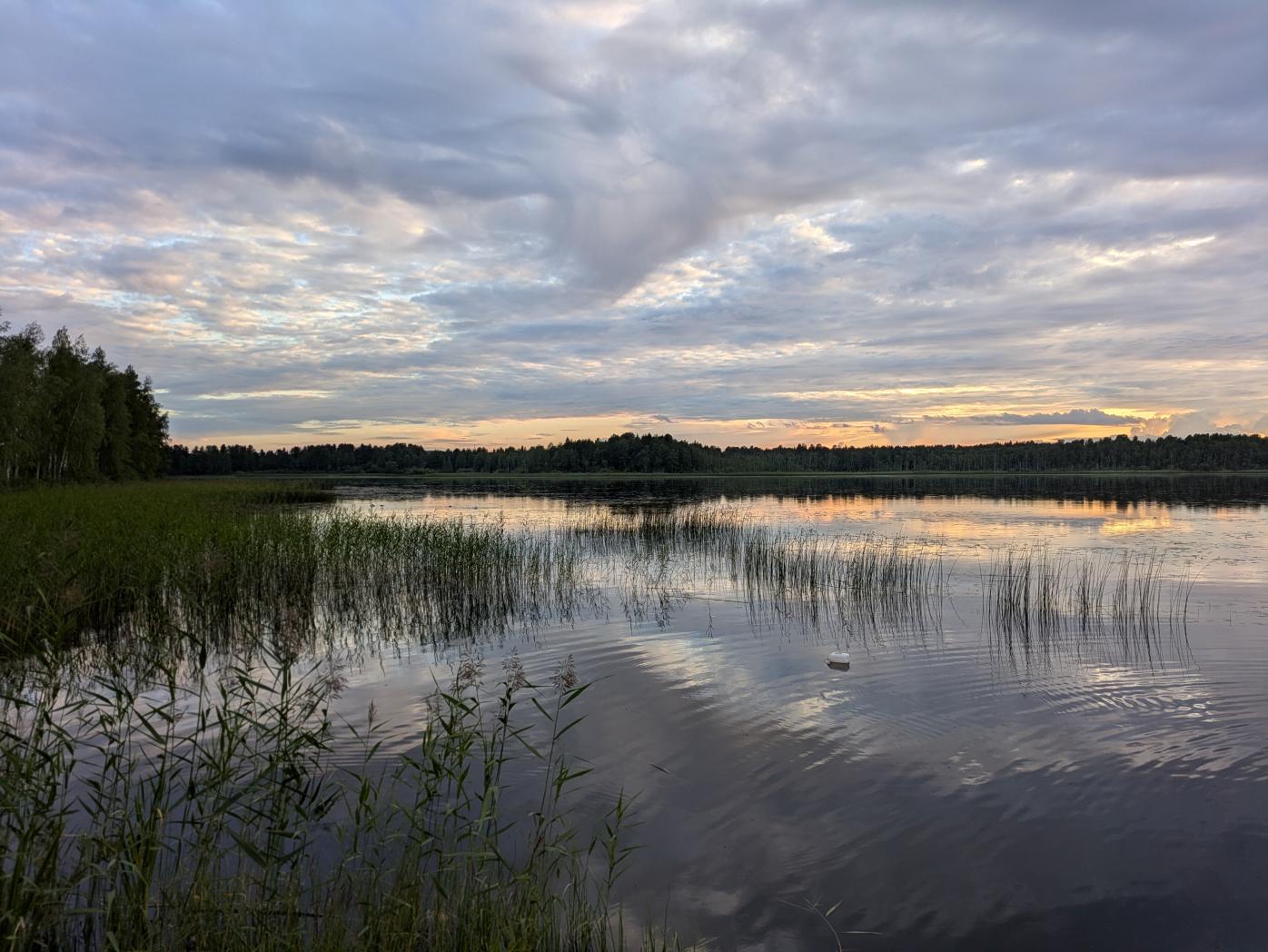 View of a lake during sunset
