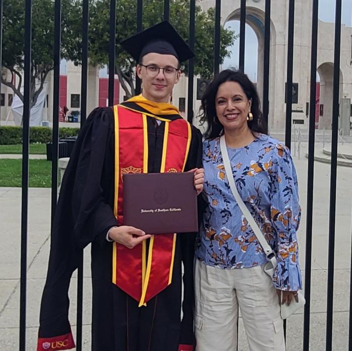 Eero Kaarsalo and Martha Infante Thorpe on Eero's graduation day