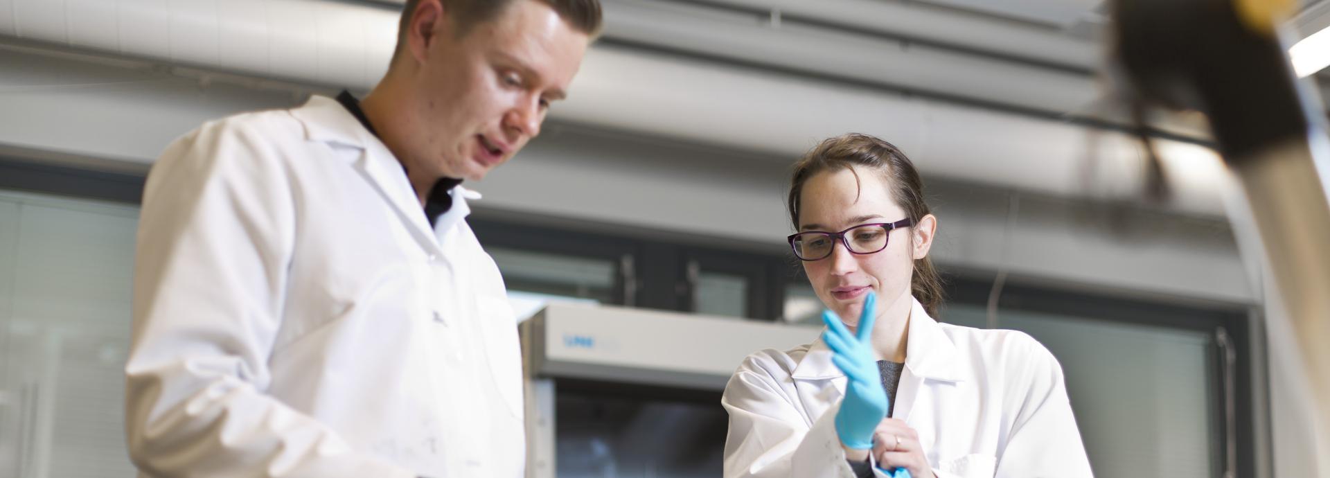 Scientists working in a laboratory.