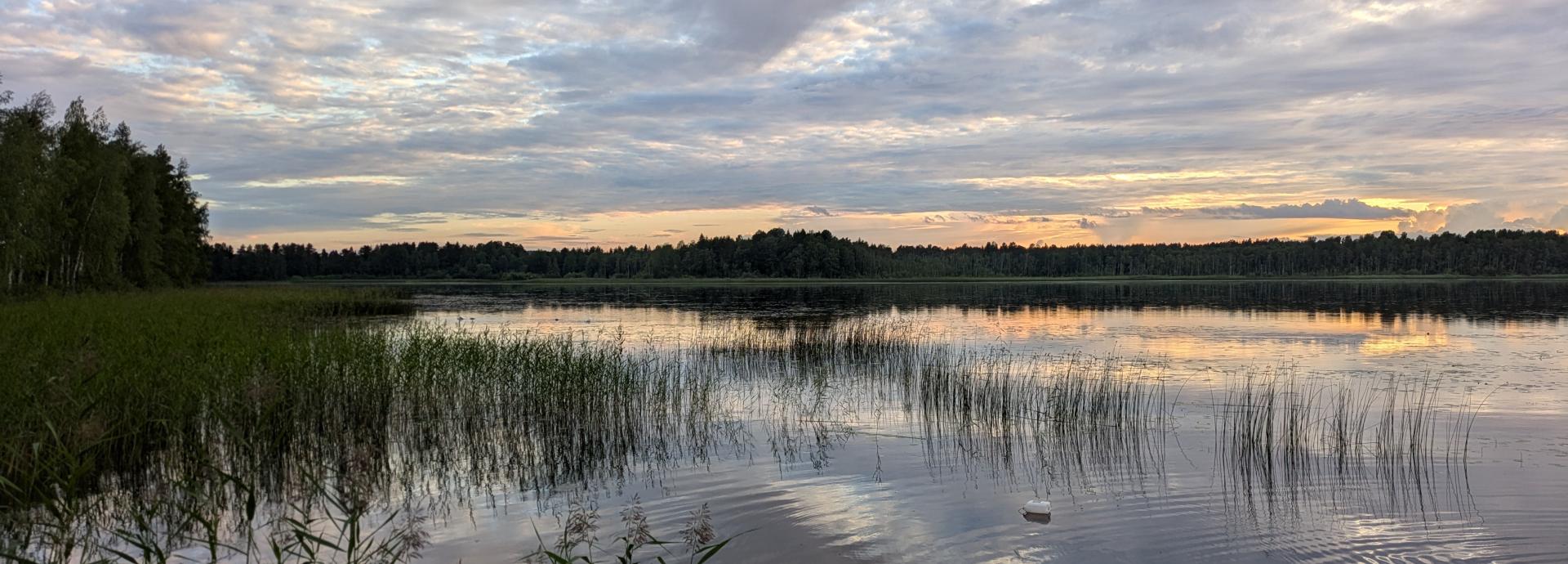 View of a lake during sunset