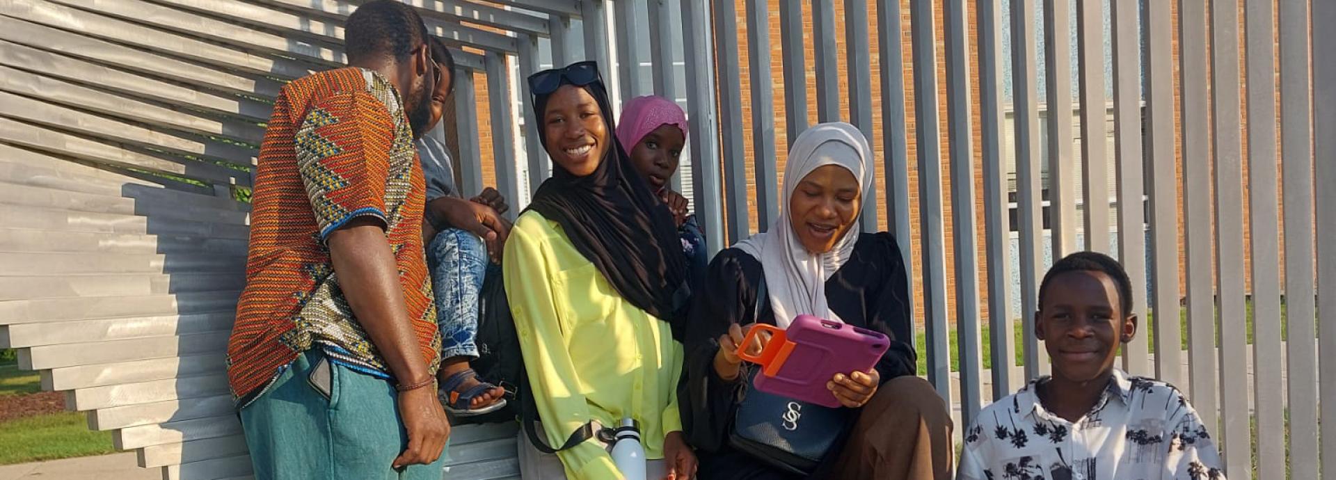 Larry Abdullai with his family