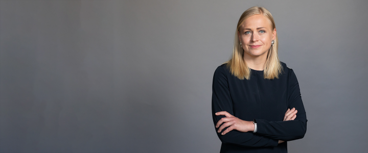 An official photo of Elina Valtonen, Minister for Foreign Affairs of Finland