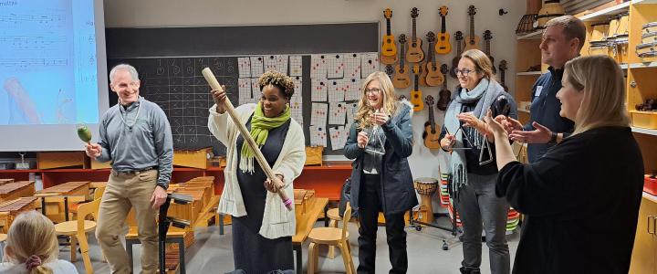 Fulbright School Leaders learned about teacher training and music education at the Viikki Teacher Training School of the University of Helsinki.