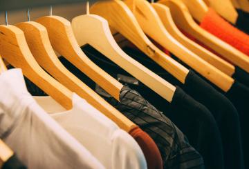 Clothing on a hanger